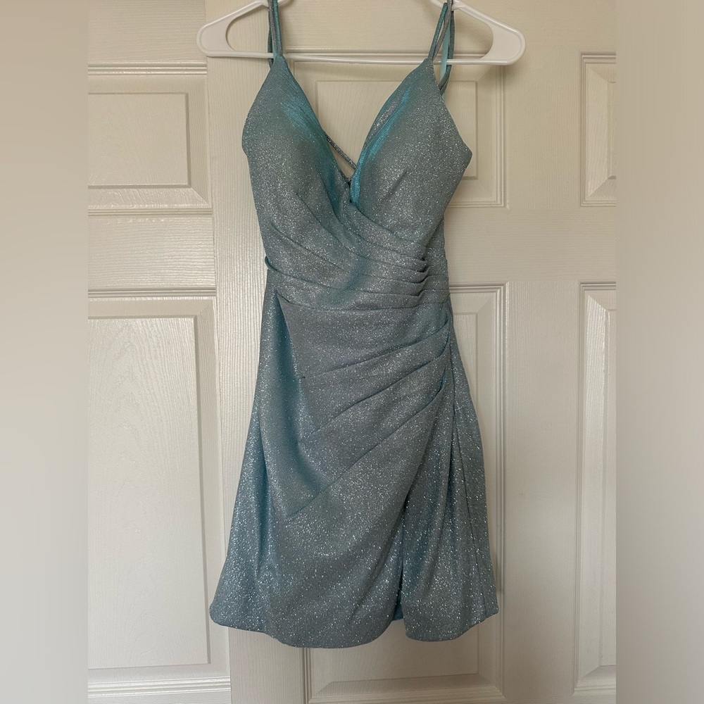 Formal /Hoco baby blue dress medium